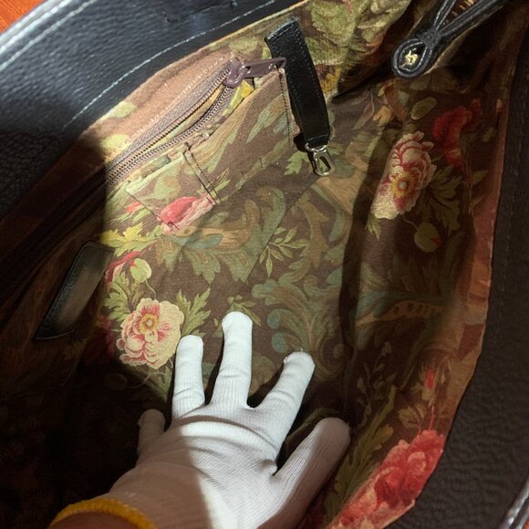 Brighton Pebbled Leather Women's Large Black Shoulder Satchel Bag Purse GUC - Picture 7 of 16